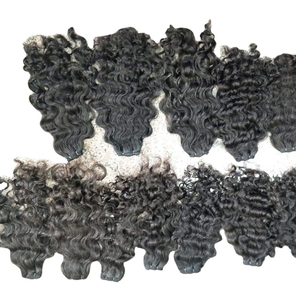 Premium Quality Raw Indian Wavy Human Hair Extensions Remy Virgin Cuticle Aligned for Sewing and I Tip from Vendor