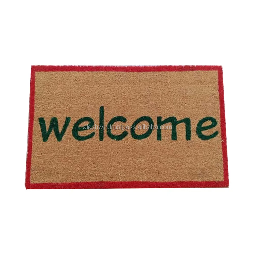 High Quality Pvc backed coir mats 60*90 cm Natural Coconut Coir Inside or Outside Pet Friendly Textured Surface Best Quality Mat