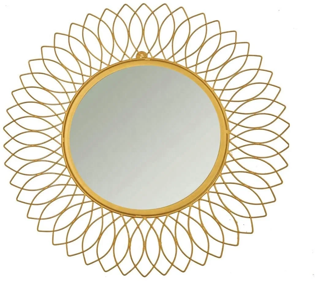 Latest Sunflower Mirror Frame Decorative Metal Wall Mirror for Living Room Bathroom And Home Decoration By United Trade World