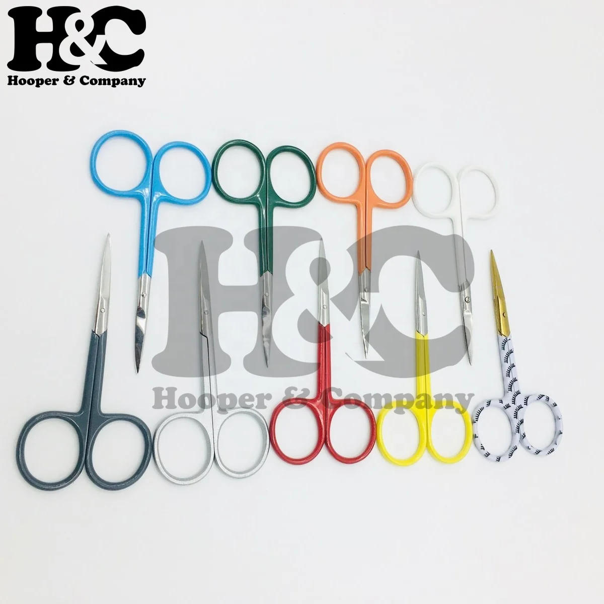 Customize Color Coating Beauty Saloon Scissors High Quality Stainless Steel Hand Made Scissor Eyelash Eyebrow Baby Use