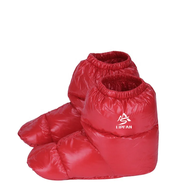 Ultralight Duck Down Filled Winter Boots Goose Down Booties for Indoor Outdoor