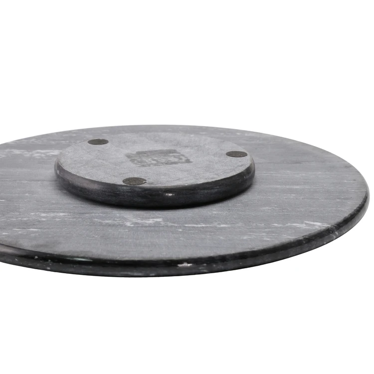 Вращающаяся сервировочная доска для торта, столик-органайзер для обеденного стола «ленивая Сьюзан» из черного мрамора 12 дюймов