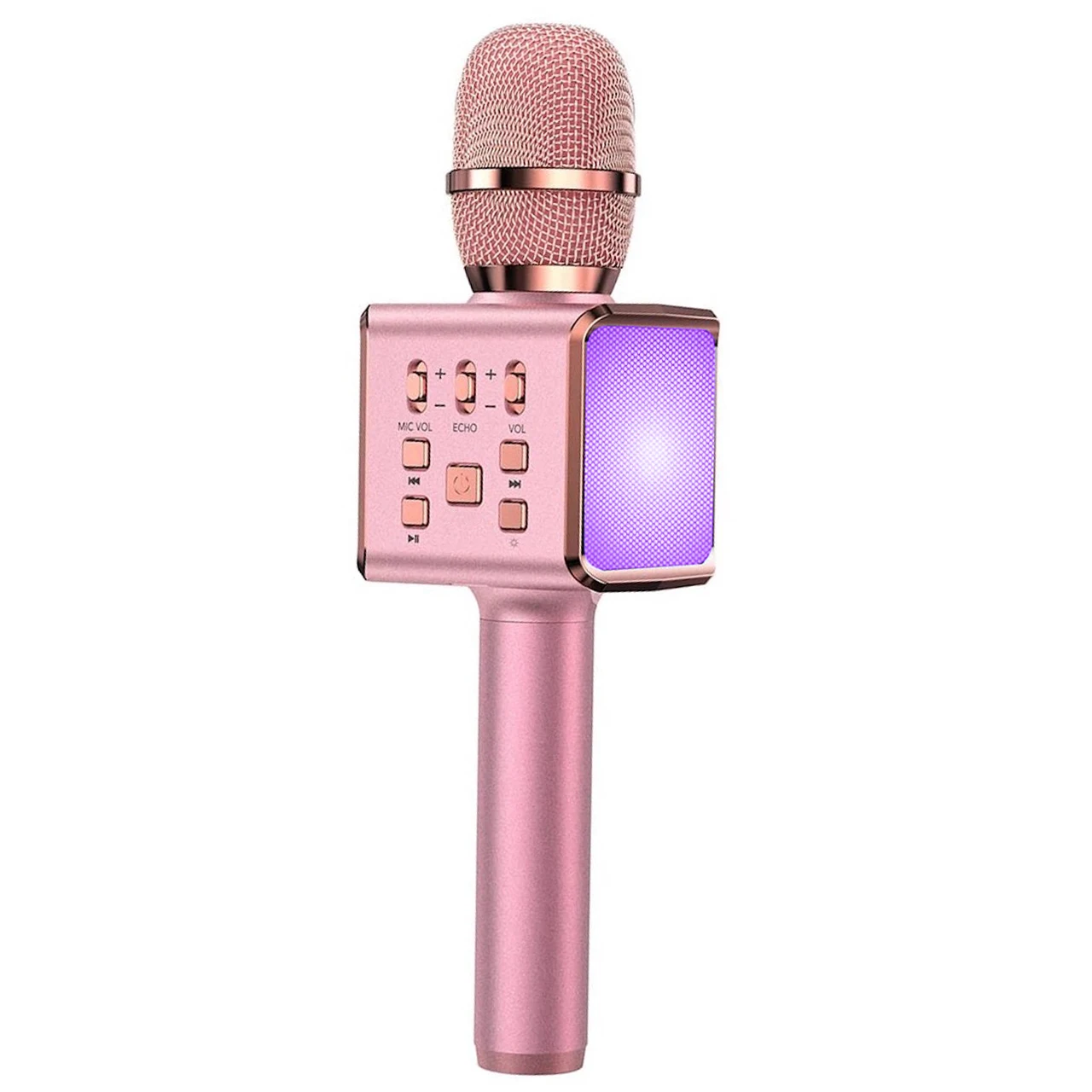 Customized Karaoke Microphone Blue-tooth Portable Wireless Home Party Singing Machine Speaker Record for Kids Microfon