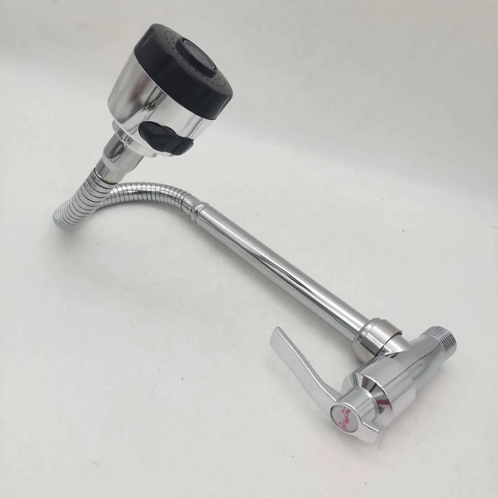 SAKEMI Custom New Design Wall Sink Kitchen Faucet Flexible Tube Single Handle Cold Water Zinc Tap