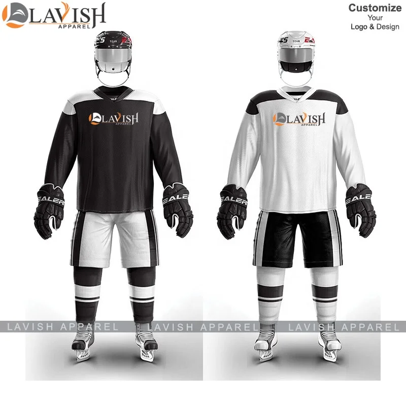 Ice Hockey Short and Ice hockey Jersey with Custom Print and Ice hockey Uniform Pants Sublimated Uniform