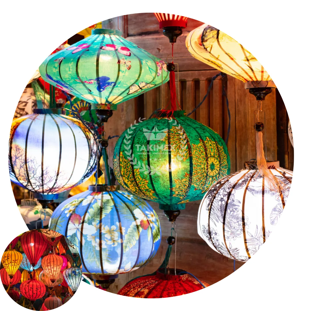 Top supplier Lantern silk bambo handicraft manufacturer Vietnam For decoration restaurant good price for sale