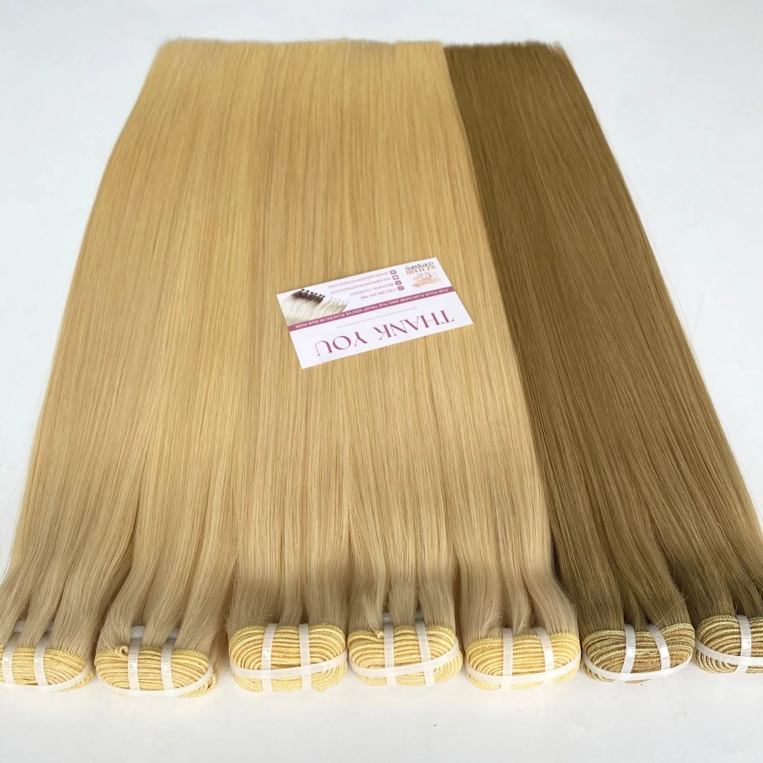 Unprocessed Raw Vietnamese Human Hair Extensions Machine Weft Straight Double Drawn Hair Of Luxury Hair