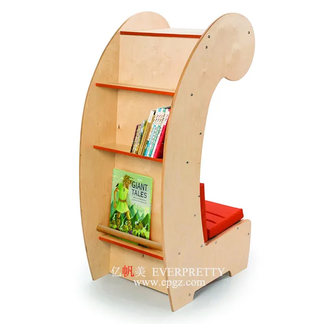 School Library Furniture Cube Bookcase Single Side Wooden Rack Fireproofing Bookshelf Cabinet Storage