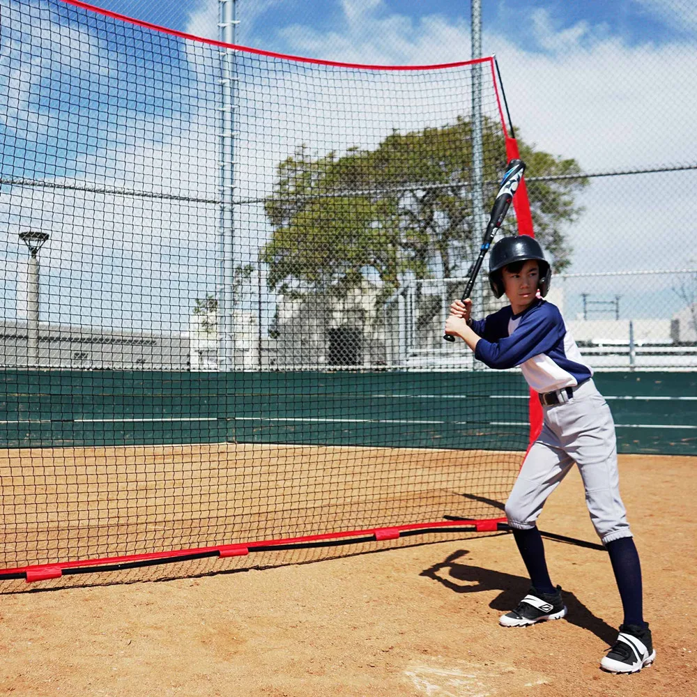 BS07A Baseball Batting Backstop Net, Polyethylene Backstop Net 12X9FT Backstop Net, Backstop Net
