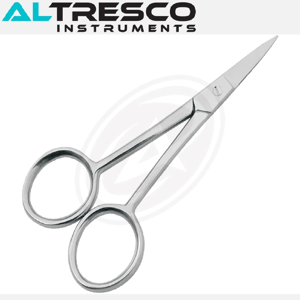 Sewing Embroidery Scissors Stainless Steel Needle Pointed Straight & Curved Blades