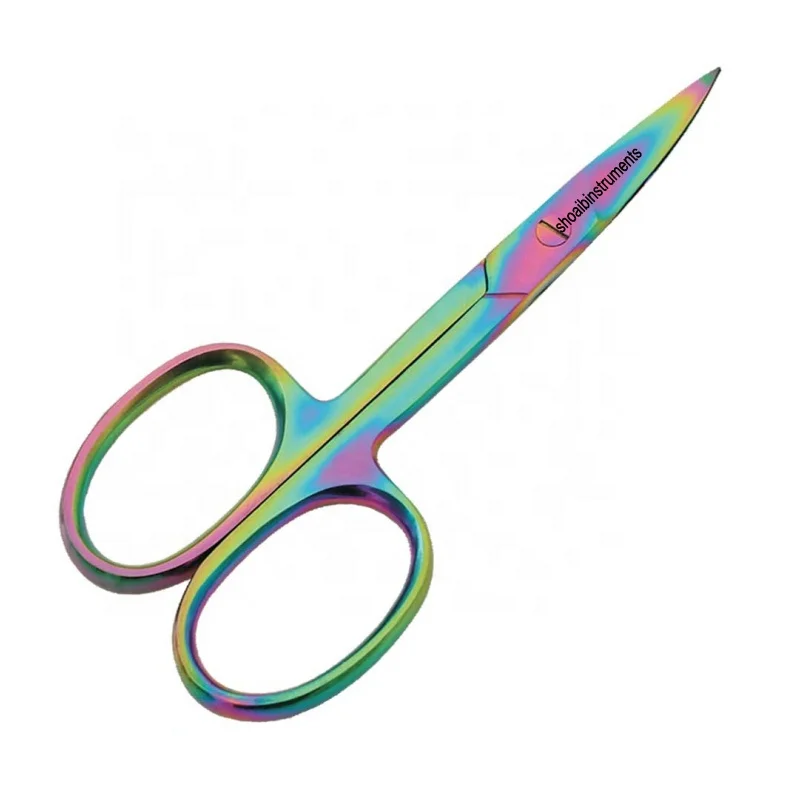 Ножницы для ногтей лезвия ножницы Макияж маникюра с изогнутыми ножницами из нержавеющей стали