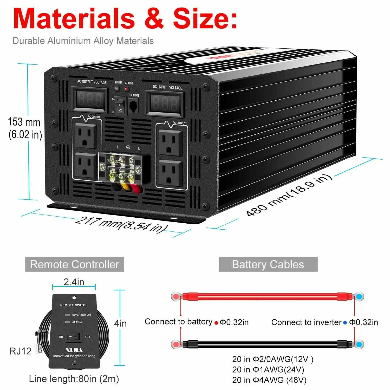pure sine wave 72v 110v 220v 5000w high quality the invert car inverter  ac to dc converter