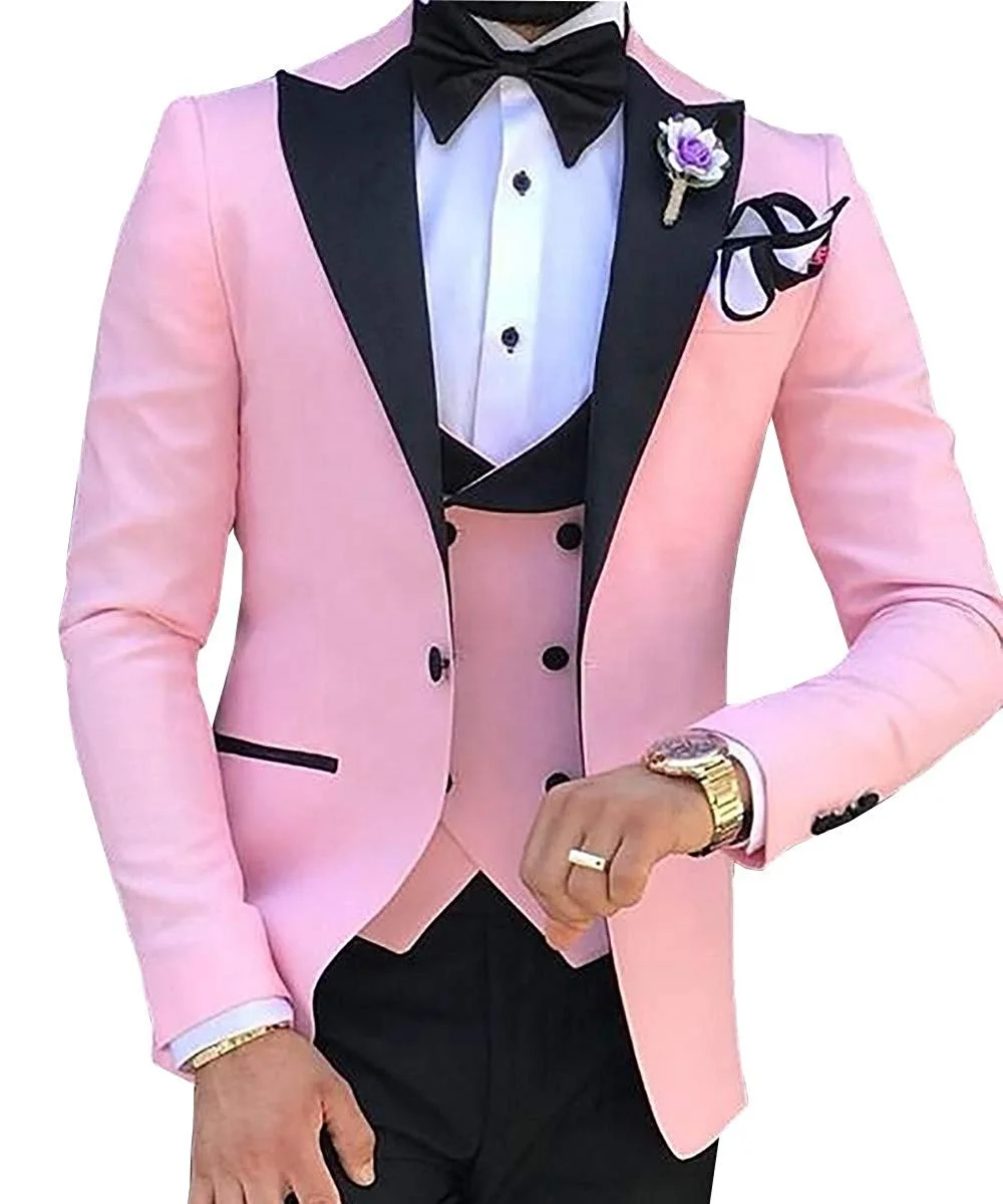 New Design 2021 Wedding Blazer Tuxedo Suits Set for Men Business Suits Accept OEM Button Fly Flat Front 5- 7 Days 1 Button 30