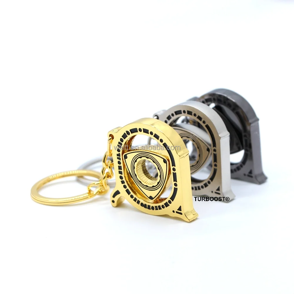 Wankel Keychain Creative Auto Parts Hollow Automotive Engine Spinning Rotary Rotor Keyring Key Chain Keyfob