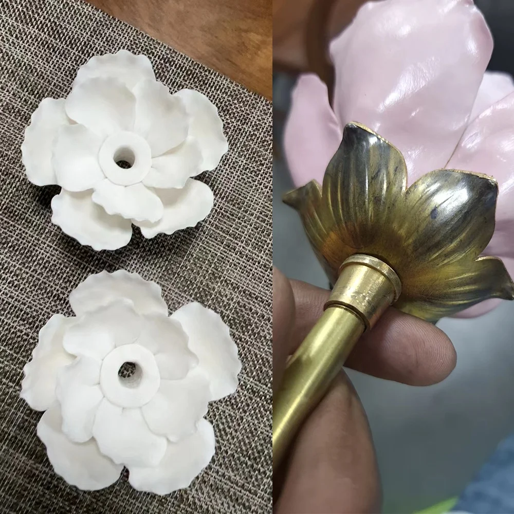 Zhongshan Booming Floral Art Deco Chandelier Ceramic branches flowers Chandelier Light for Wedding Villa Shops Stores