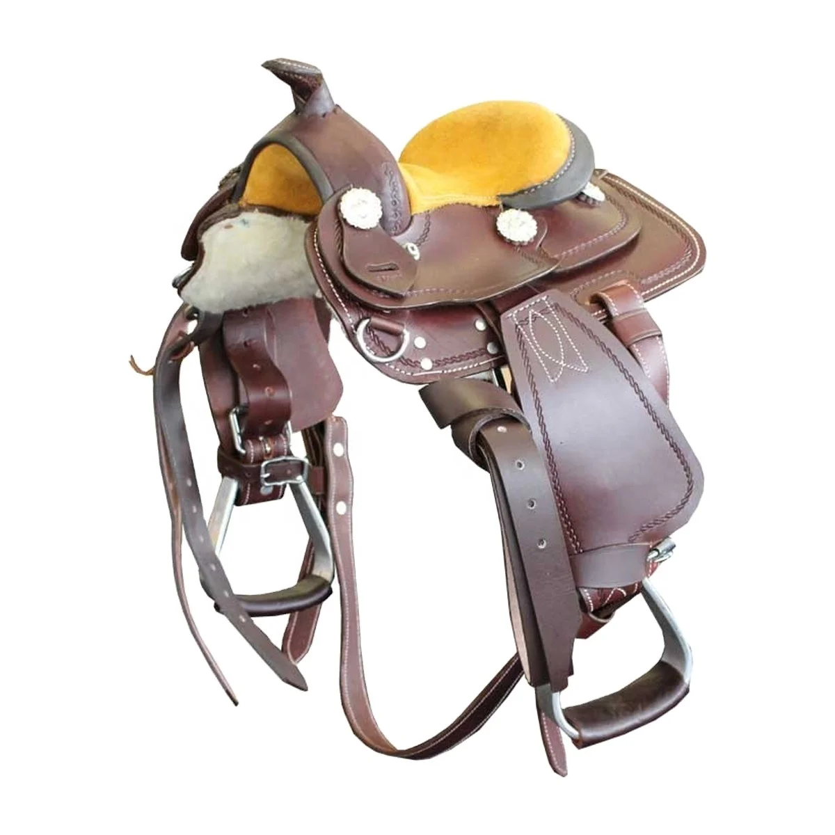 2021 Wholesale Horse Riding Saddles Made With Cowhide Leather With OEM Services
