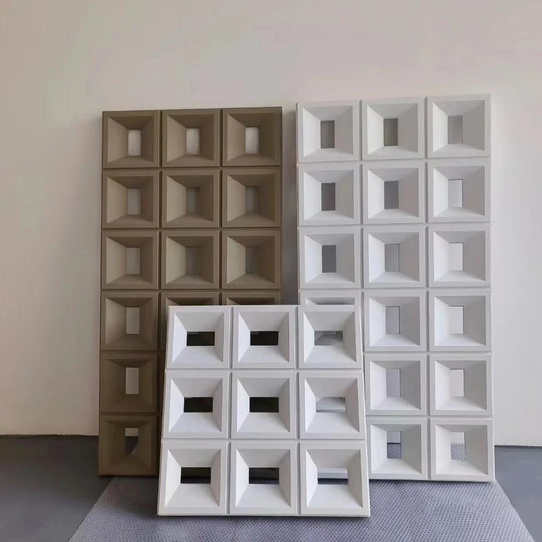 2023 NEW Item PU hollow 9 block component polyurethane foam wall panel  exterior interior partition exterior interior decoration