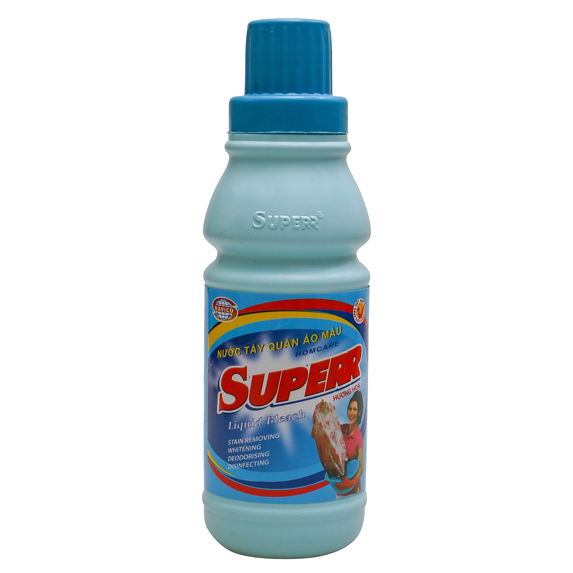 Superr жидкий отбеливатель с цветочным/лимонным ароматом, безопасный для цветной одежды, эффективно предотвращает появление бактерий 450 мл