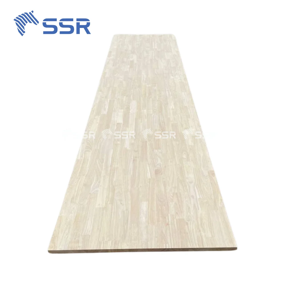 SSR VINA - Sustainable Unfinish Hevea Butcher Block Countertops Thickness 1.5 Inches for DIY Island/Kitchen Countertops