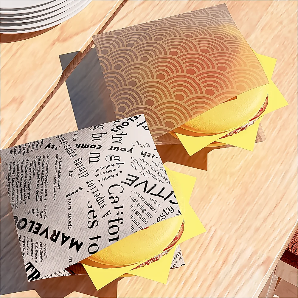 Custom Baking Newspaper Greaseproof Paper Bag For Fast Food INNORHINO