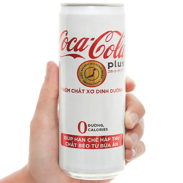 COCA PLUS SOFT DRINK COLA FLAVOR CAN 320ML/PLUS SOFT DRINKS/VIETNAM COCA SOFT DRINK WHOLESALE