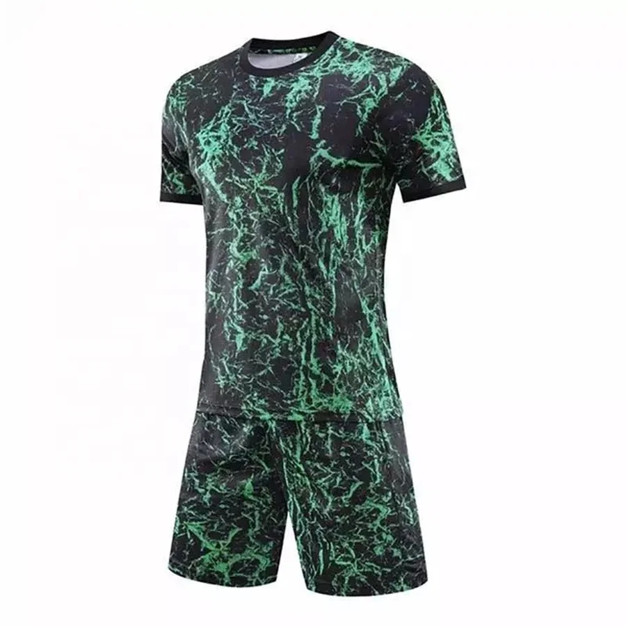100% polyester Mesh breathable club soccer uniform wholesale men football team kit sets Sublimation designs soccer jersey