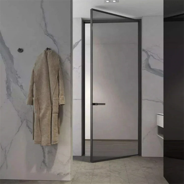 In Room Door Divider Single Swing French Style Bedroom Security Door Aluminum Alloy Interior Doors For Houses