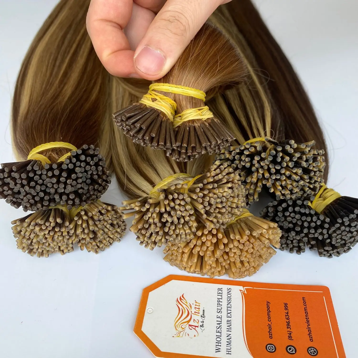 Keratin Glue I Tip Hair Extensions Human Hair Super Double Drawn Virgin Keratin Color Hair Extensions at Wholesale Price