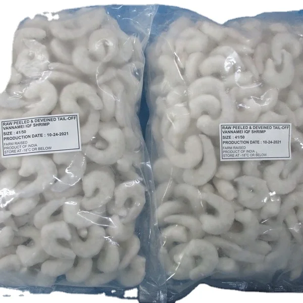 Свежие замороженные PD хвост Off ваннамэй креветки экспорт индии Pin Deveined индийский