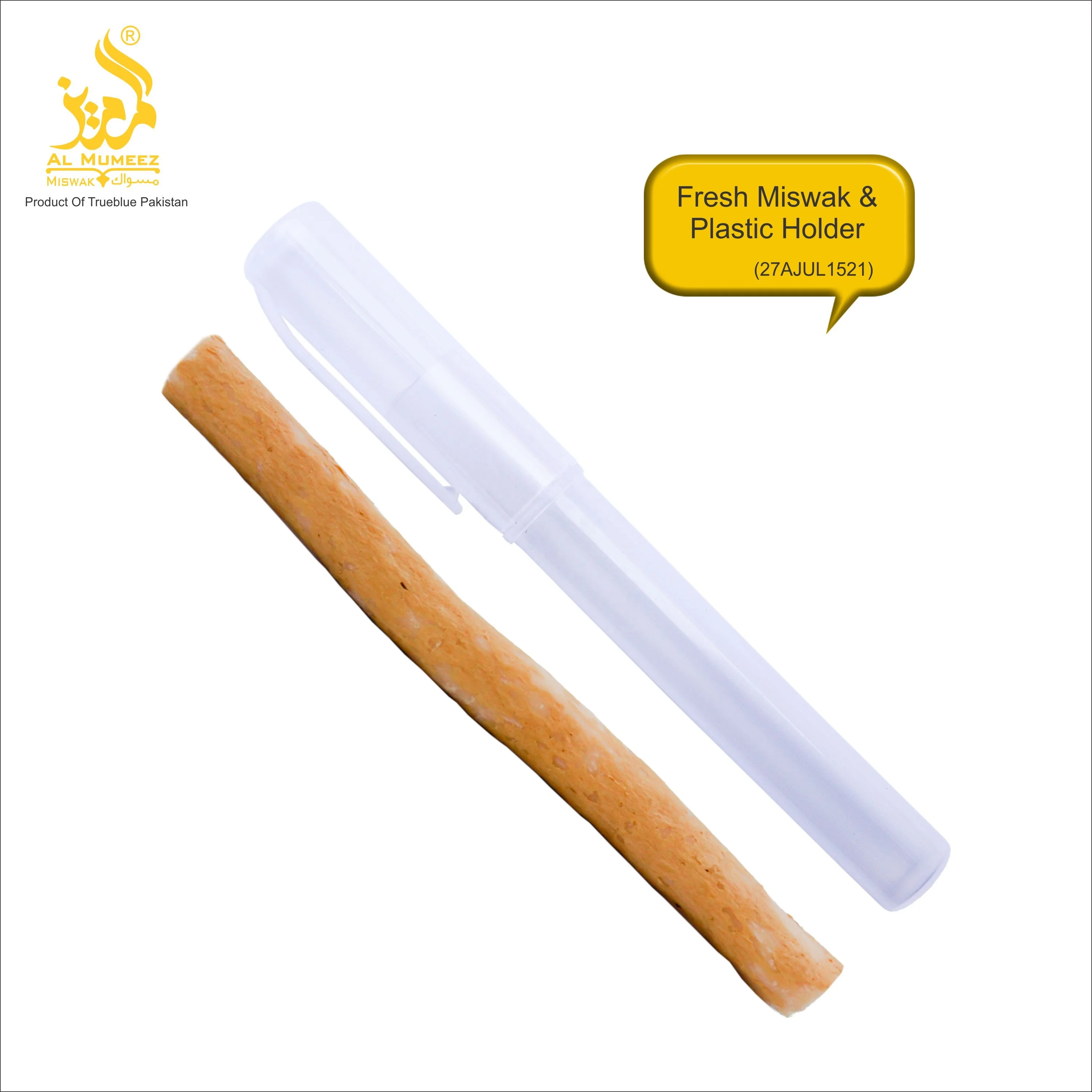 HOT SALE PLASTIC HOLDER/CASE FOR BEST QUALITY VACUUM PACKED MISWAK/SEWAK/SIWAK/NATURAL TEETH CLEANING STICK