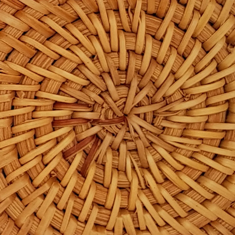 Multifunctional New Style Small Rattan Cup Coaster Pad Practical Storage Basket Home Kitchen Durable Vietnam Hapro Teacup Holder