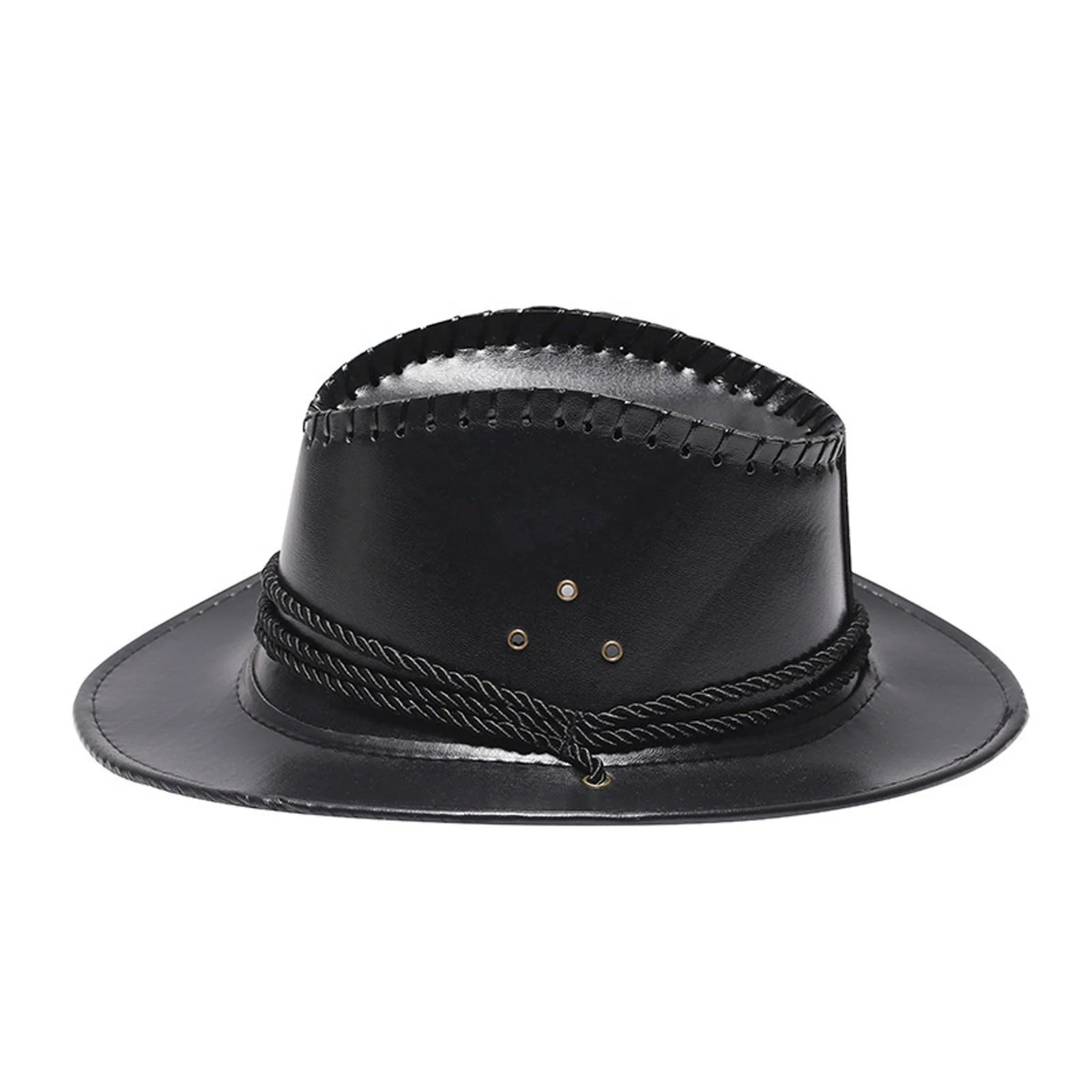 Customized Red Color Cowboy Hats  Genuine Leather Cowboy Hats for Men and Women Wholesale New Design Cowboy Hat Leather