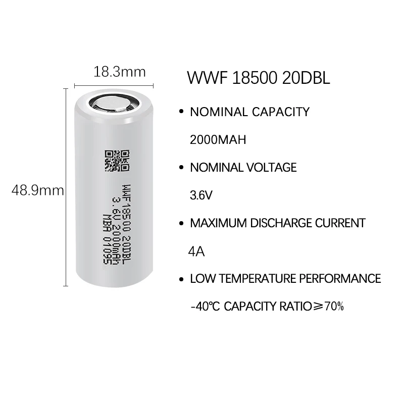 factory price Low Temperature 18500 Battery Price 3200mah 3000mah  2000mAh Rechargeable 3.6 Volt Batteries