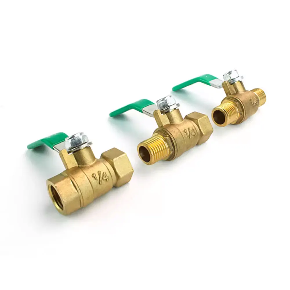 Industry Female Connector Thread DN 25 Natural Gas 1 inch  Brass Ball Valve With Handle
