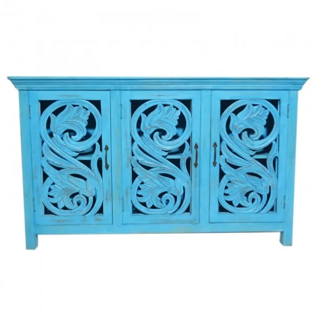 Индийский ручной резной буфетный шкаф, буфет Джодхпур, буфет ручной работы, буфет, буфет с античной резьбой, буфет из Джали