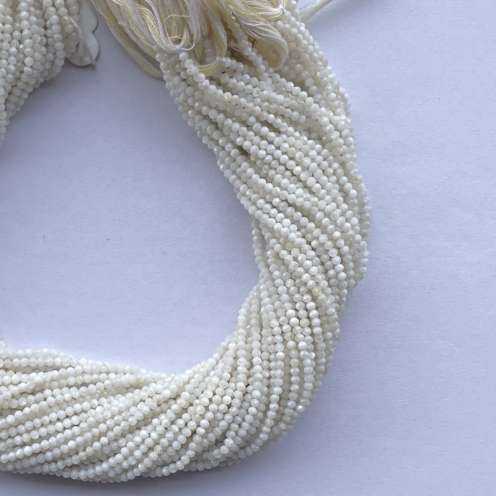 2mm, 3mm Natural Micro Mother of Pearl Faceted Gemstone Beads Strand Buy Online Shop Direct From Wholesaler At Best Price