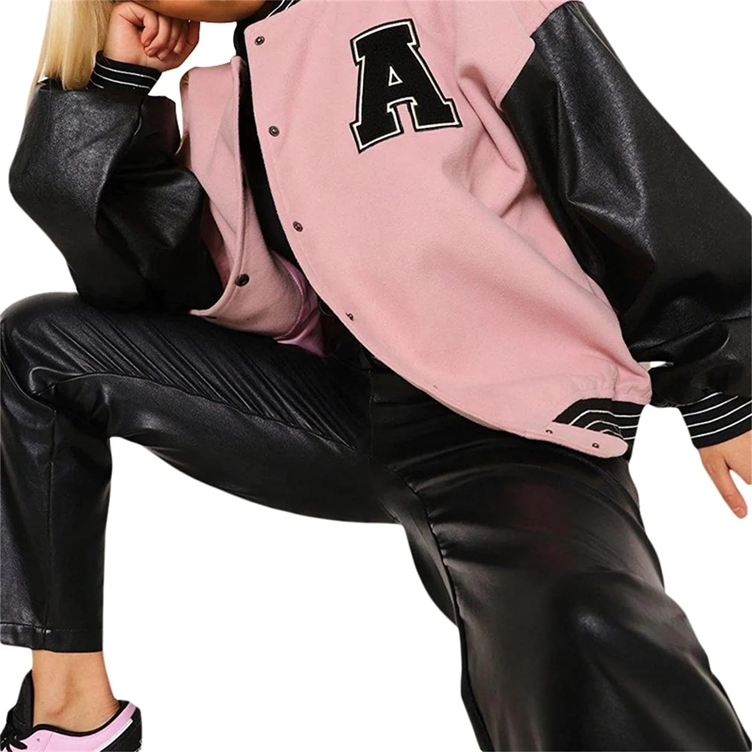 Женская розовая и белая бейсбольная форма новинка на весну осень куртки для женщин свободная верхняя одежда куртка ярких прогулок