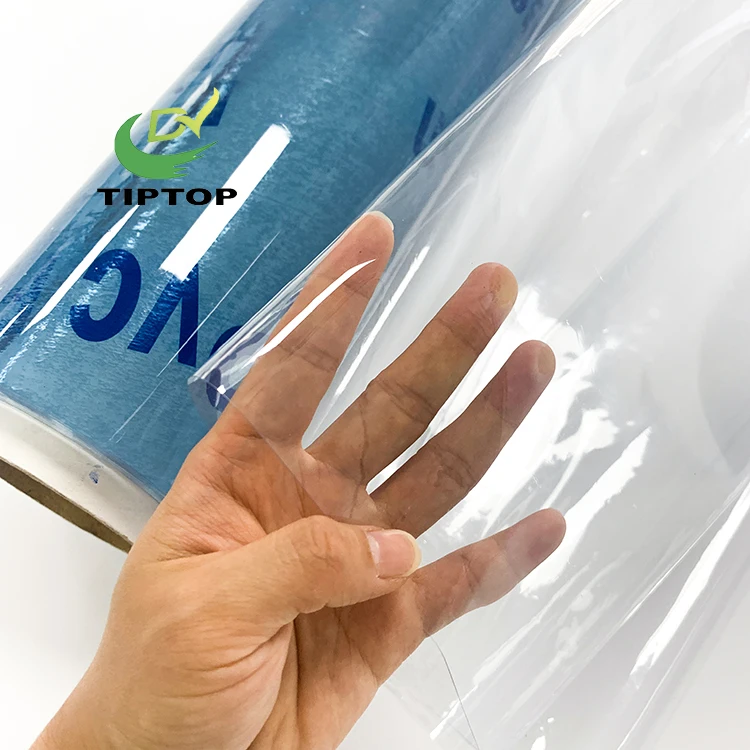 Tiptop Factory Good Quality Waterproof Flexible Super Clear Transparent Higher Clarity Pvc Film Sheet For Furniture