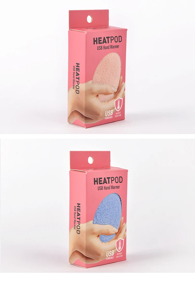 Novelty Christmas Gift Winter USB Gadget Handwarmer Muff Plush Cover USB Power Heated Hand Warmer