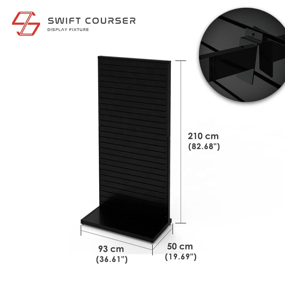 Metal fixtures slatwall shoe shelf rack display