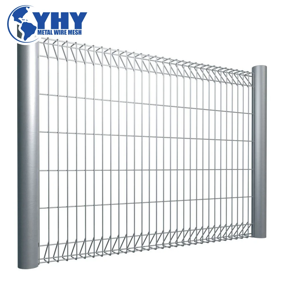 Outdoor Welded Metal Garden Roll top fence panel For Highway Construction Site