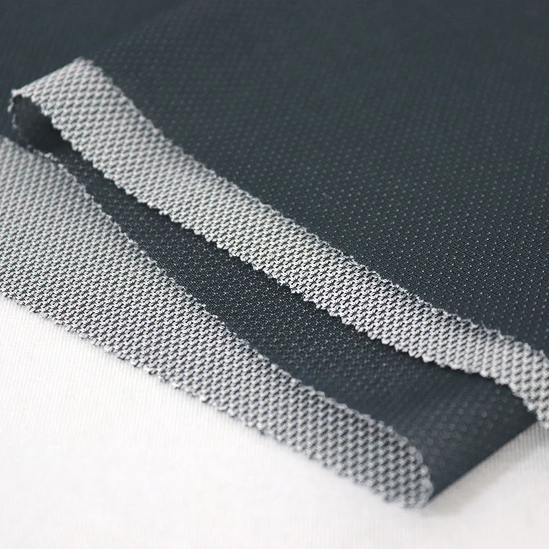 Polyester Lightweight Two Tone Double Circular Knit Textile Fabric For Garment Apparel Jacket Interior Speaker Acoustic Stereo