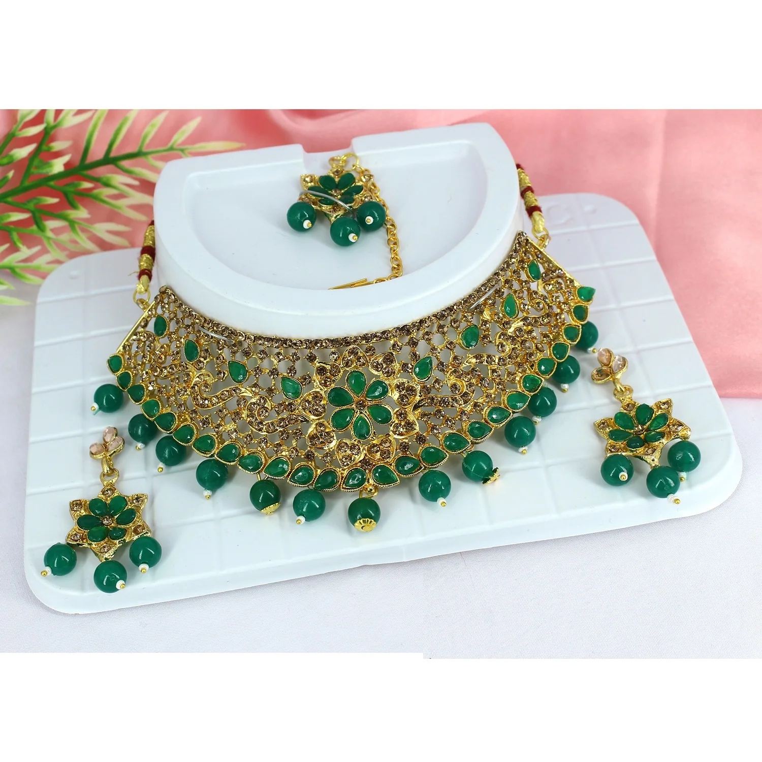 Jewellery set best quality diamond  stone  work Indian UAE Dubai  imitation Nigeria Jewelry Sets For Women Party