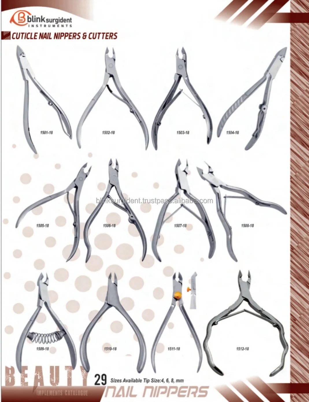 Nail Side Cutter High quality manicure tools silver nail cuticle nipper professional stainless steel cuticle cutter trimmer