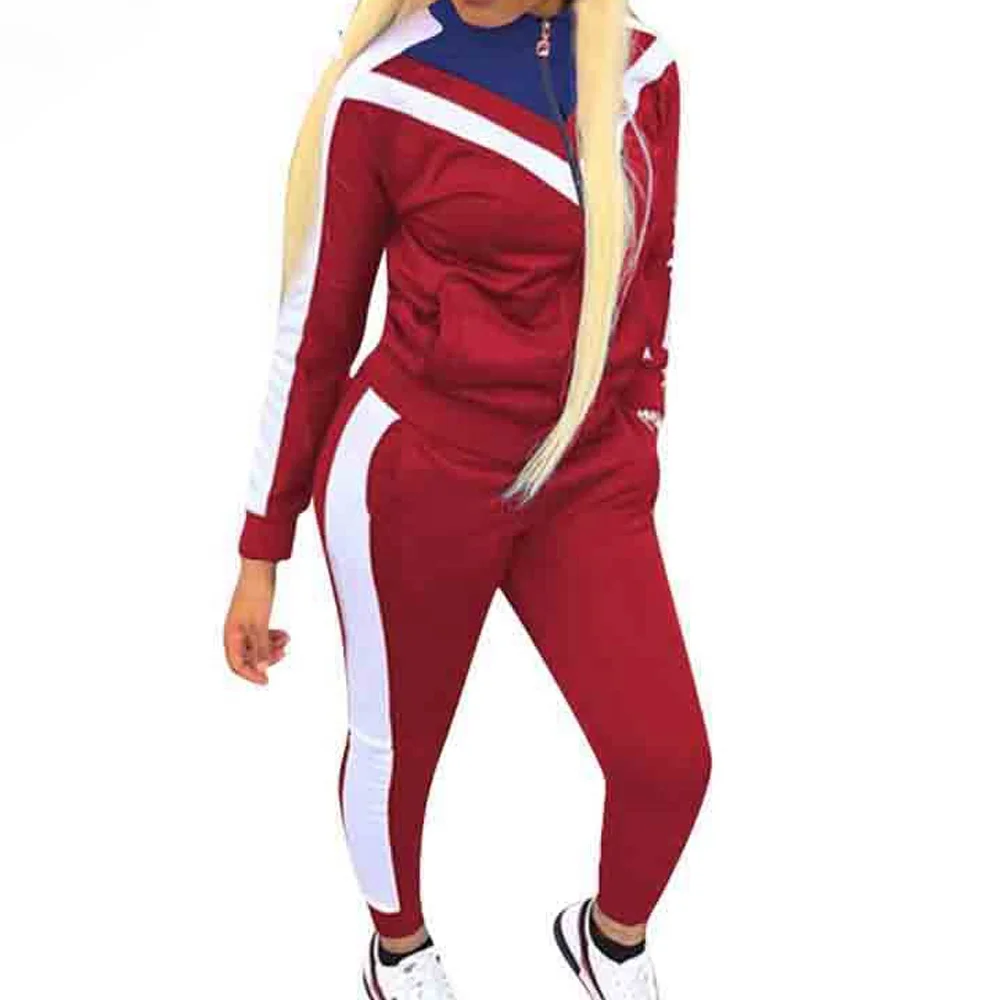 Wholesale Best Selling Custom Design Polyester Made Panel Working Zipper Jackets Stand Collar Women Fashion Designer Track Suits