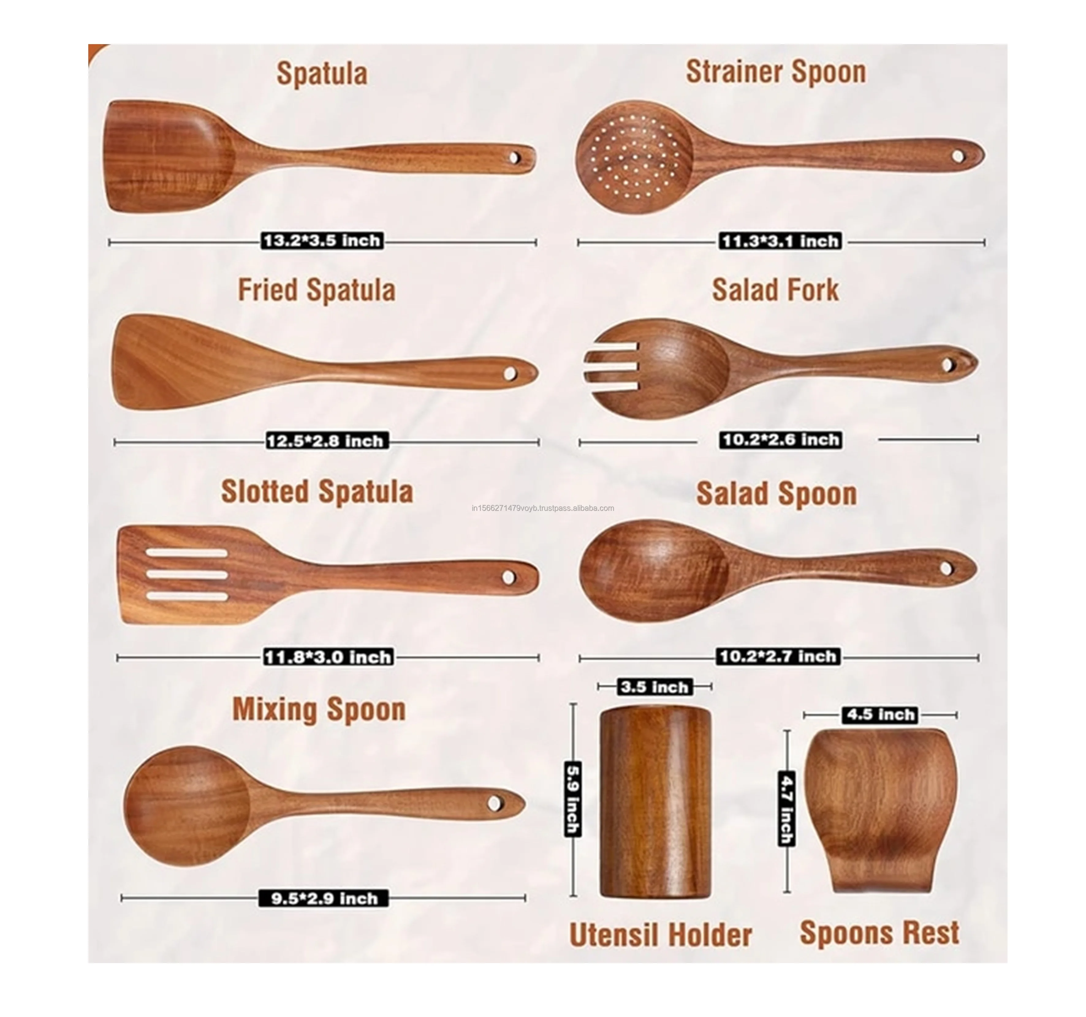 Natural Wooden Spoons For Cooking Wooden Utensils For Cooking Premium Wood Kitchen Utensil Set Handmade Spoon Made In India