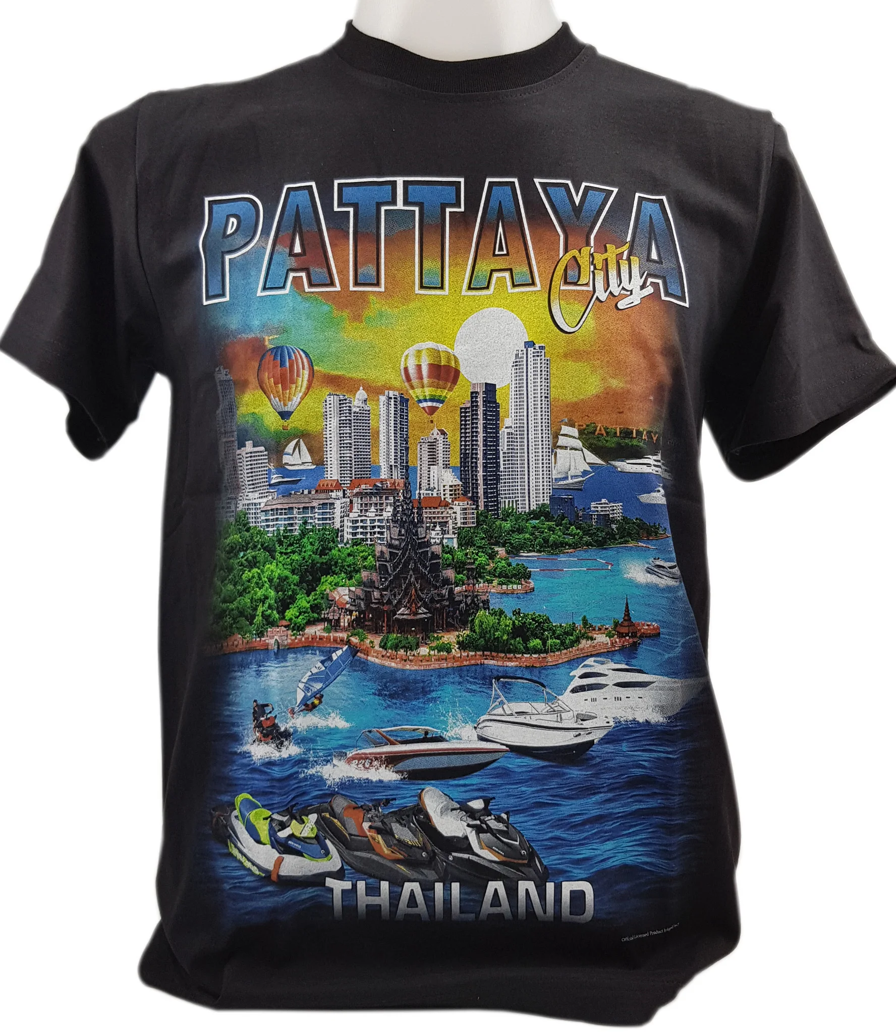 Pattaya XL Size Custom 100% Cotton T-Shirt Premium Quality Casual Wear Original Graphic Design Screen Prints Washed Summer