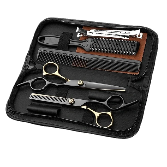 New Professional Barber Mirror Polished Customized Size Hair Styling Scissors New Style 8inch Professional Barber Scissor Set