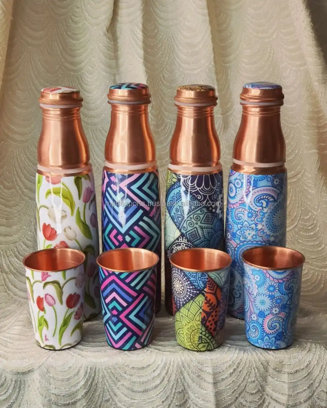 Ayurvedic Pure Copper Water Bottle - Handcrafted, Leak-Proof Design, Health Benefits, 1000ml Capacity, Eco-Friendly