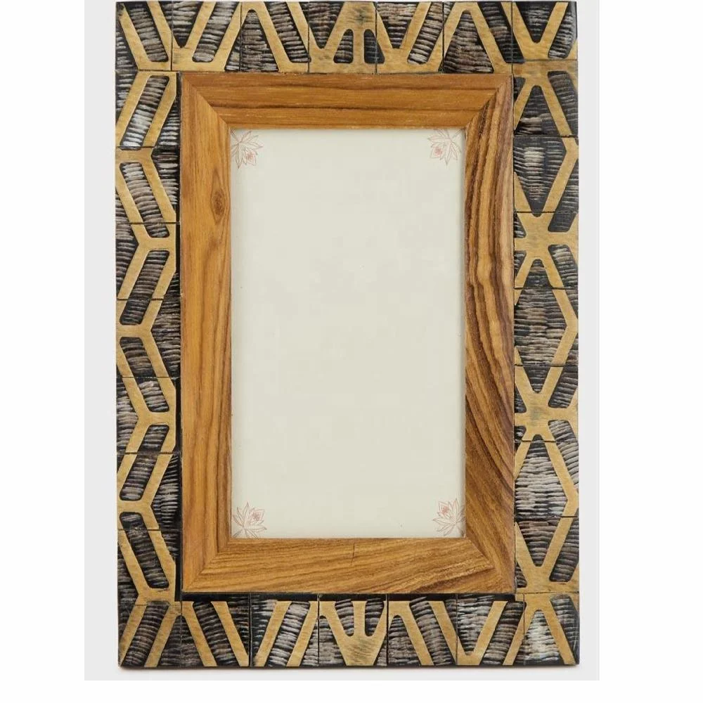 High Quality Metal Picture Photo Frame with Steel and Brass Weaving Table Top Desk Photo Frame Decorative Picture Photo Frame